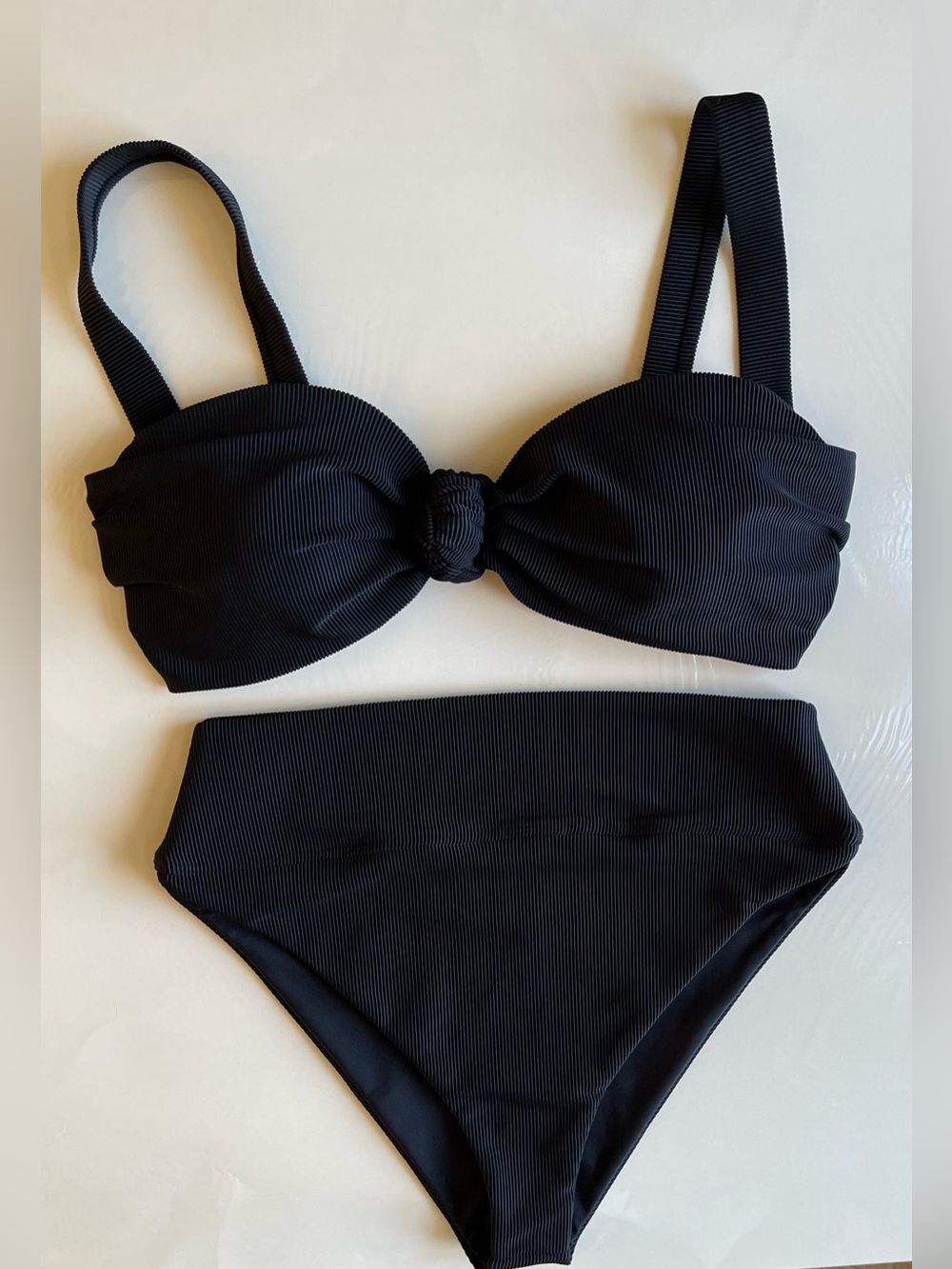 Beach Riot Set: Sophia Ribbed Bikini Top& Highway Ribbed Bikini Bottom; Large - Picture 10 of 14